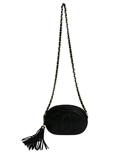 Vintage CC Tassel Bag, Lambskin, Black, 11514998 (1989-91), AC/DB, 2*